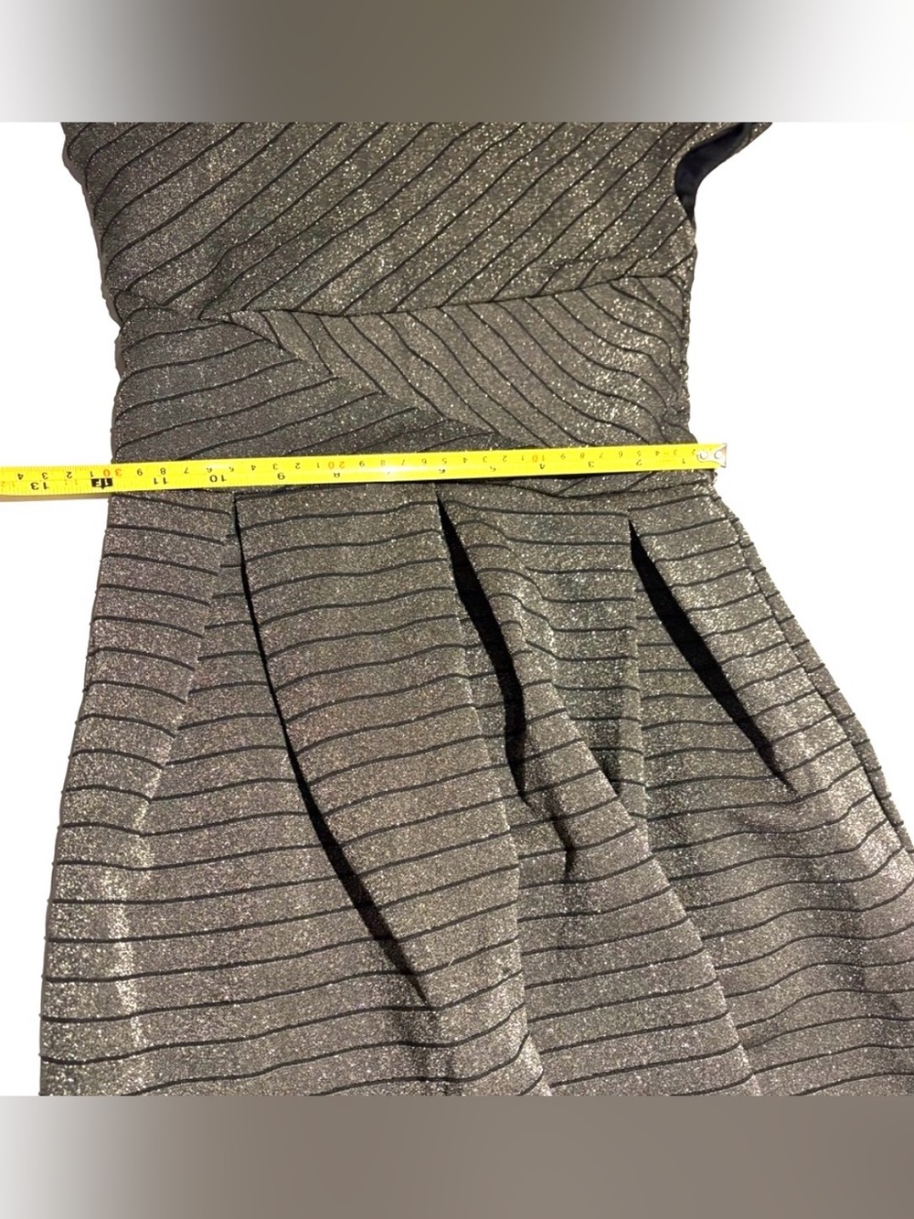 Boohoo Metallic Striped Mini Dress - Picture 6 of 7